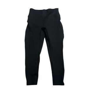 Spanx black pull one split side skinny pant leggings size medium20262Q